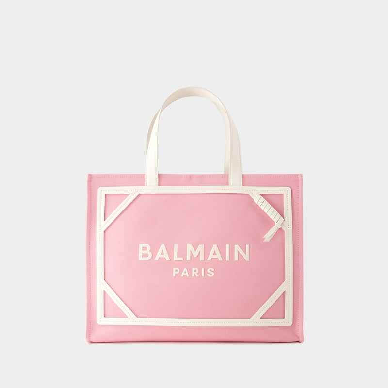 B-Army Medium Shopper Bag - Balmain - Canvas - Pink