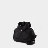Leather Loop uette  黑色光面牛皮手提包斜挎包