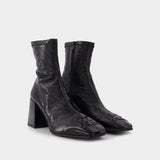 Vinyl Ac Ankle Boots黑色高跟踝靴