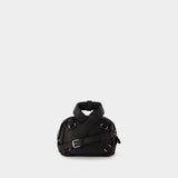 活希源 Courreges Leather Loop Baguette 黑色光面牛皮
