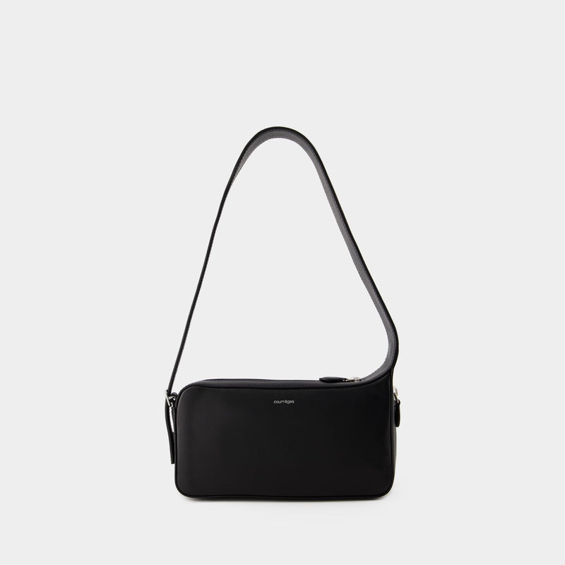 活希源 Courreges One Racer Hobo Bag 黑色光面牛皮手提包单肩包