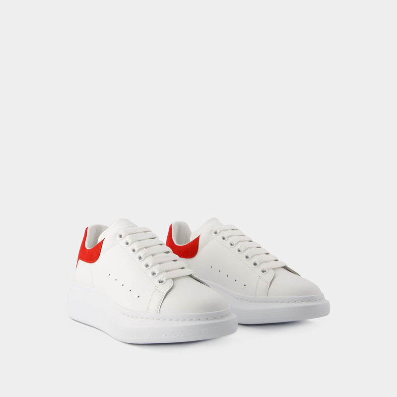 Oversized Sneakers - Alexander Mcqueen - Leather - White/Red