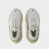 Balenciaga Triple S白色植鞣皮运动鞋