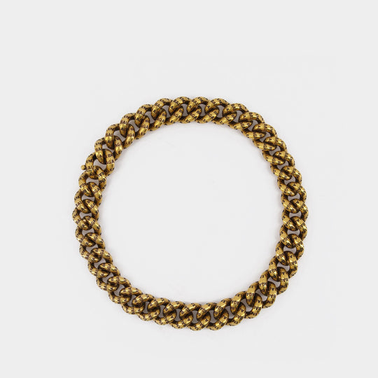 金色Logo金属项链