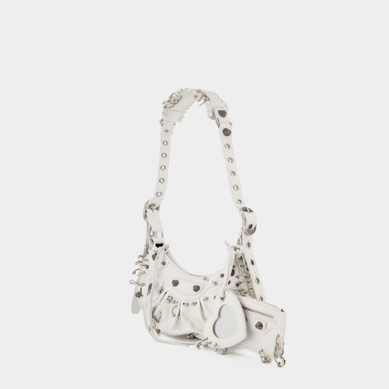 Le Cagole Sho Xs Bag - Balenciaga - Optic White - Leather