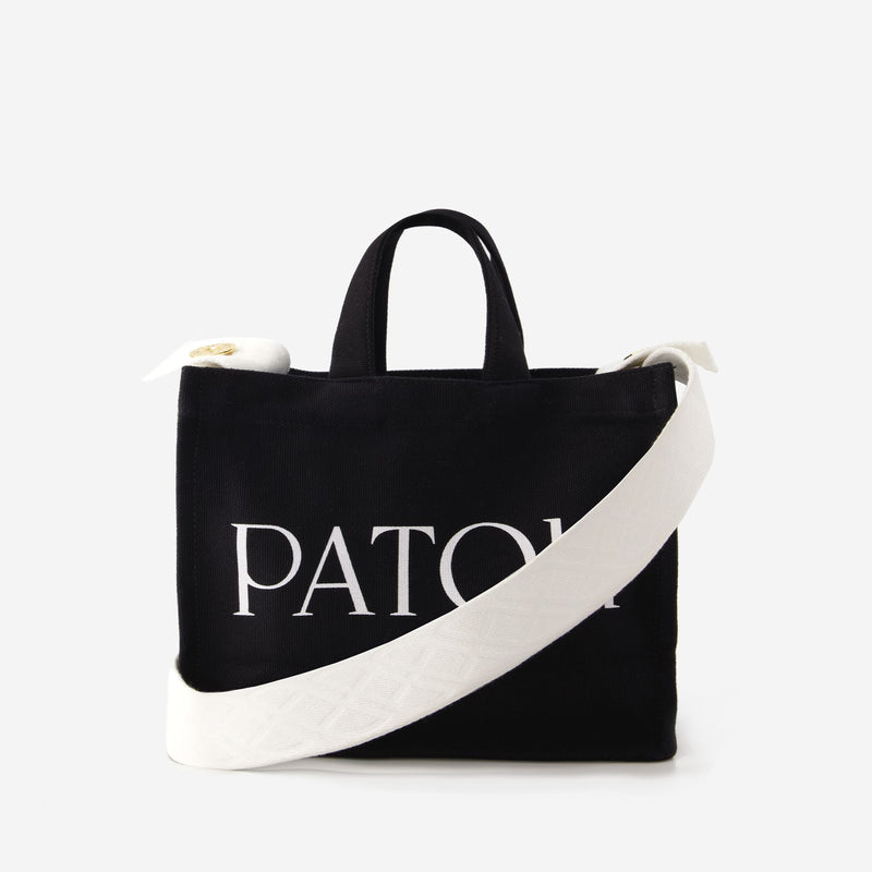 PATOU 黑色棉质大号托特包