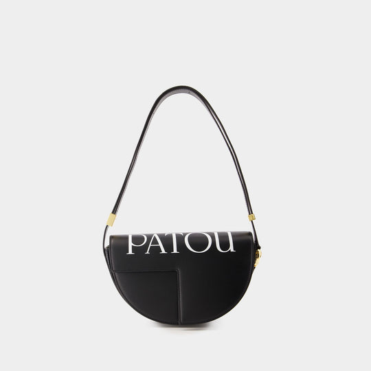 PATOU Le Patou 黑色光面小牛皮斜挎包