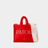 PATOU 红色棉质小号托特包