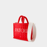 PATOU 红色棉质小号托特包