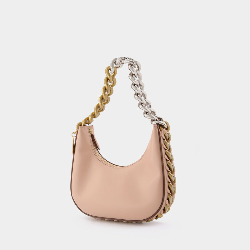 Stella McCartney Frayme Hobo Zip Tiny 植鞣皮手提 腋下链条包