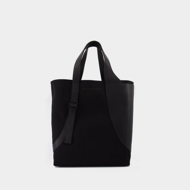 Medium Crossbody Totebag in Black Polyester