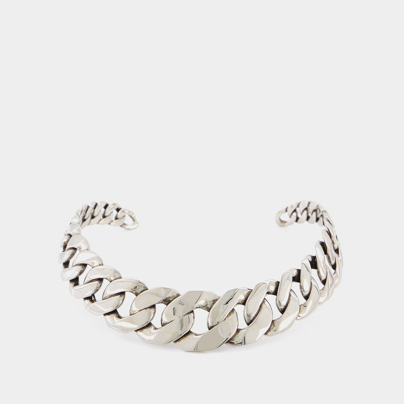 Chain Choker Necklace in Silver