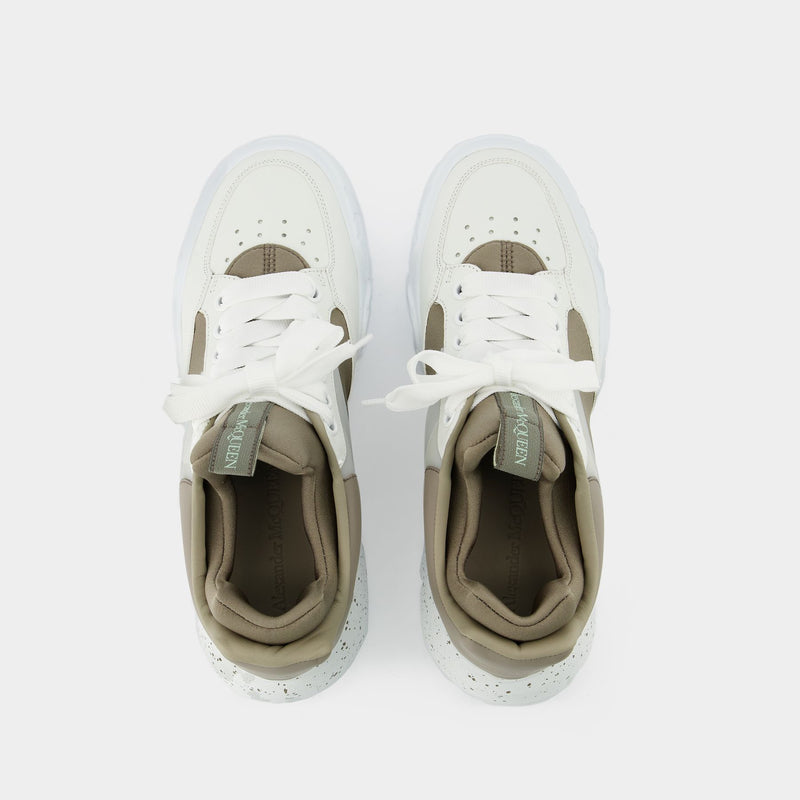 Court Sneakers - Alexander Mcqueen - Khaki/White - Leather