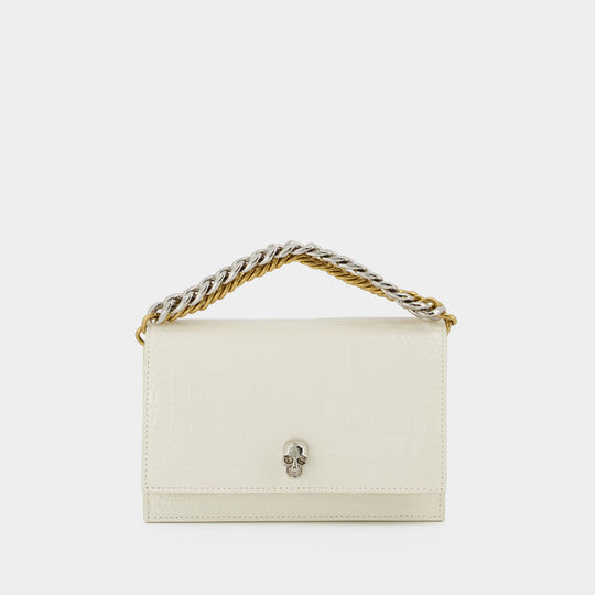 Small Skull Ch Hobo Bag - Alexander Mcqueen -  Soft Ivory - Leather