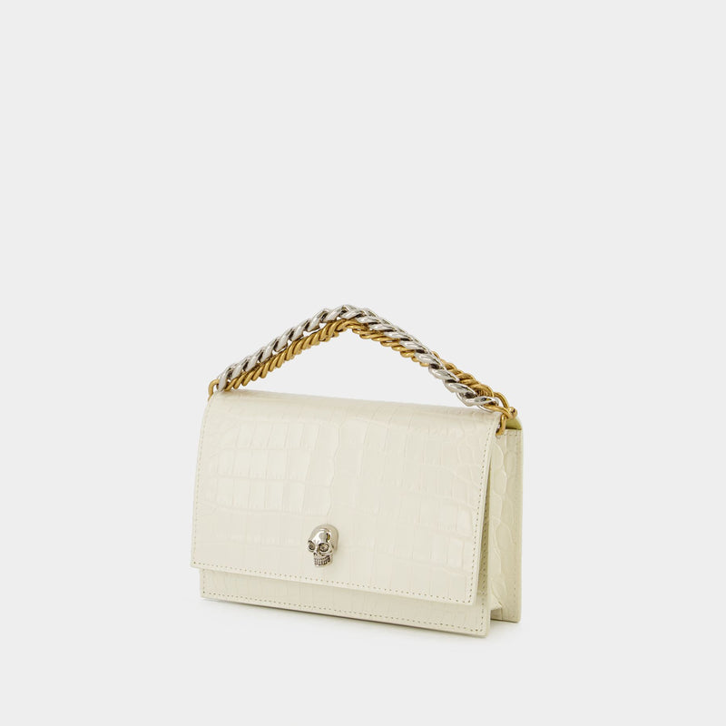 Small Skull Ch Hobo Bag - Alexander Mcqueen -  Soft Ivory - Leather