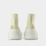 Sneakers Oversize 白色皮质白色鞋跟运动鞋