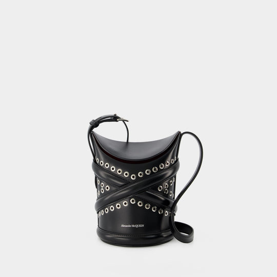 The Curve 黑色牛皮腋下包小水桶包