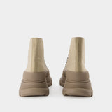 Tread Slick Sneakers - Alexander Mcqueen - Brown - Canva