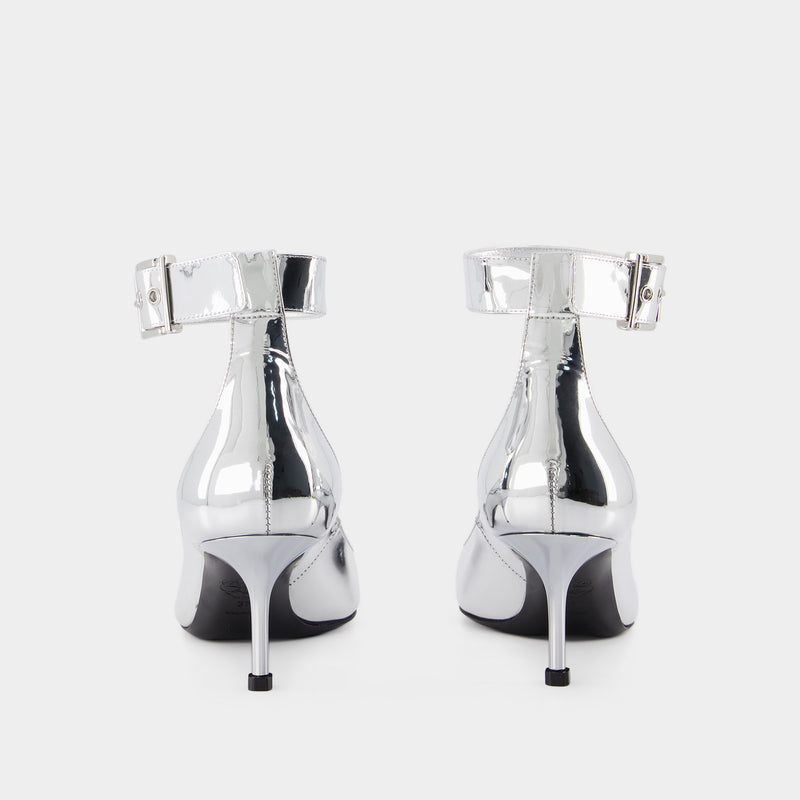 Pumps - Alexander Mcqueen - Silver - Leather