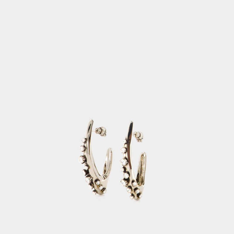 Pave Earrings - Alexander McQueen - Silver tone