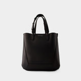 The Edge Medium Shopper Bag - Alexander Mcqueen - Leather - Black