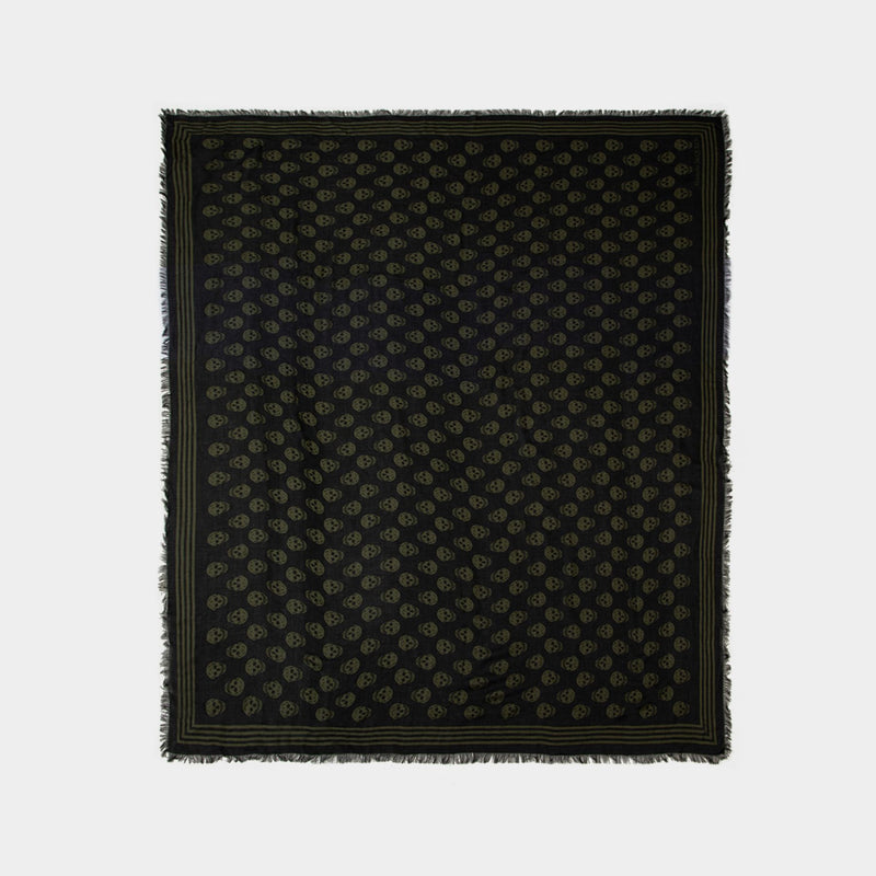 Biker Scarf - Alexander Mcqueen - Cotton - Black/Khaki