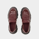 Loafers勃艮第红色牛皮乐福鞋