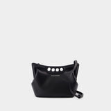 The Mini Peak Purse - Alexander McQueen - Leather - Black