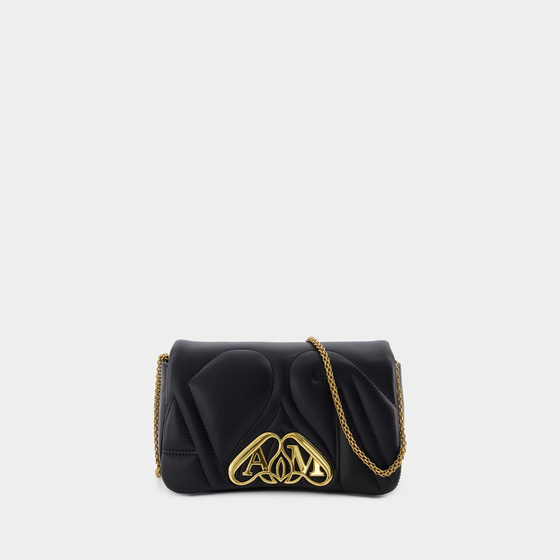 The Mini Seal Crossbody - Alexander McQueen - Metal - Black