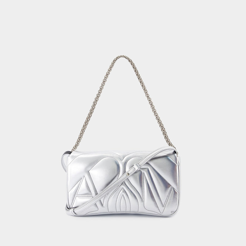 The Seal Small Crossbody - Alexander McQueen - Leather - Silver