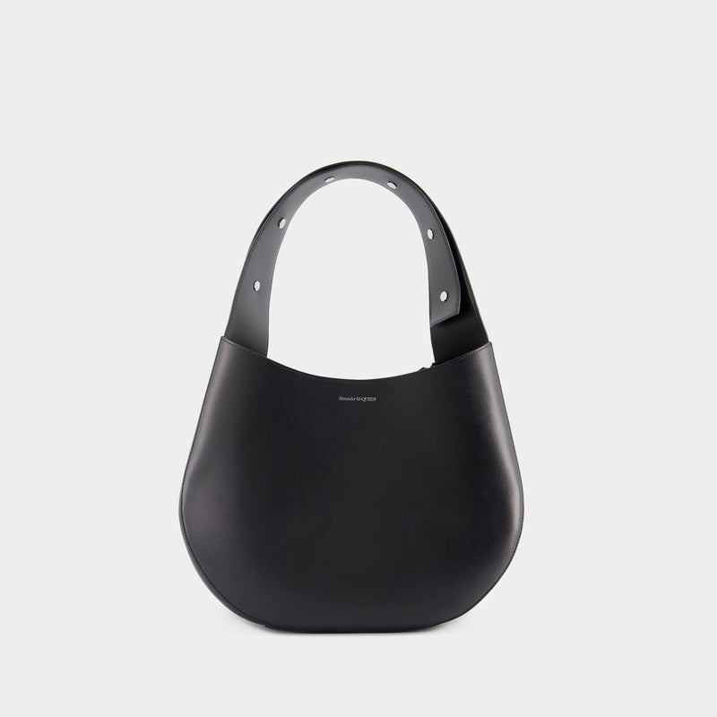 The Skull Hobo Bag - Alexander McQueen - Leather - Black