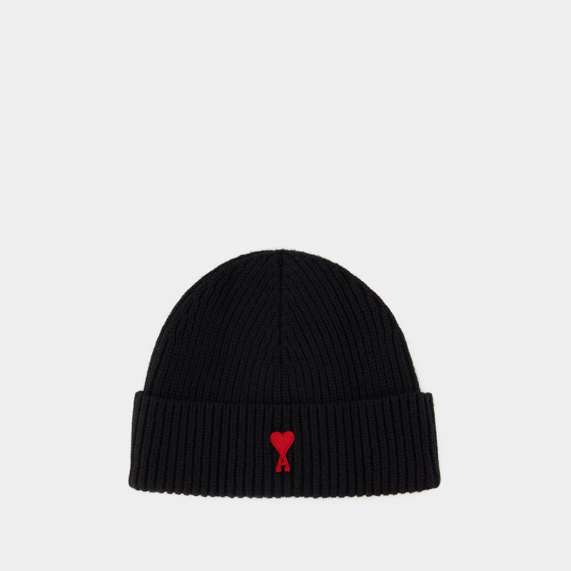 Beanie Red Adc - AMI Paris - Wool - Black