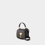 Nano Paris Crossbody - AMI Paris - Leather - Black