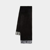 AMI Paris 黑色羊毛Oversize围巾