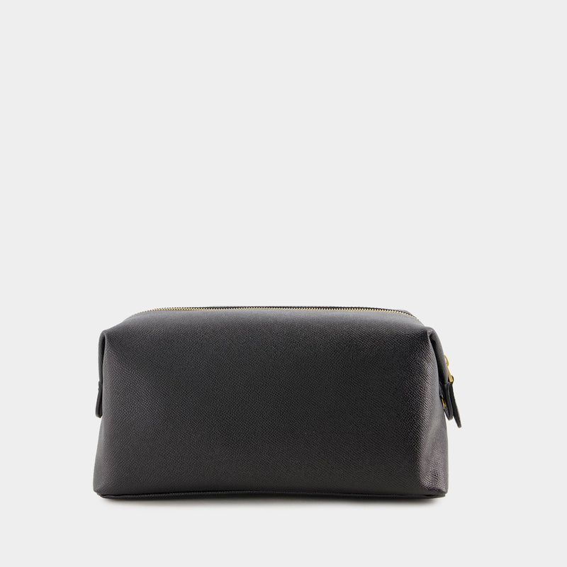 Paris Toilet Pouch - AMI Paris - Leather - Black