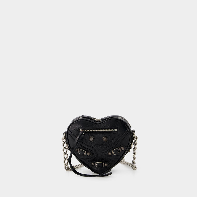 Cag Heart Mini Bag - Balenciaga - Leather - Black