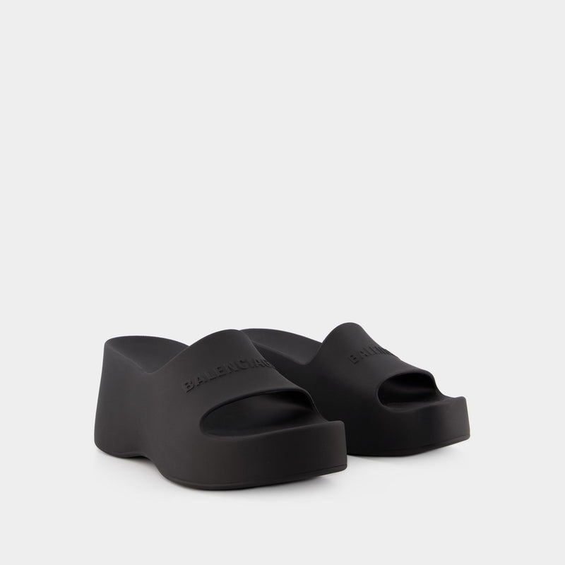 Chunky Wedge Sandals - Balenciaga - Black