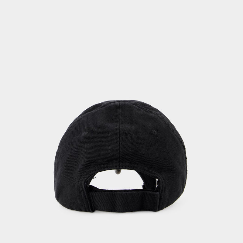 Piercing Hat - Balenciaga - Cotton - Washed black