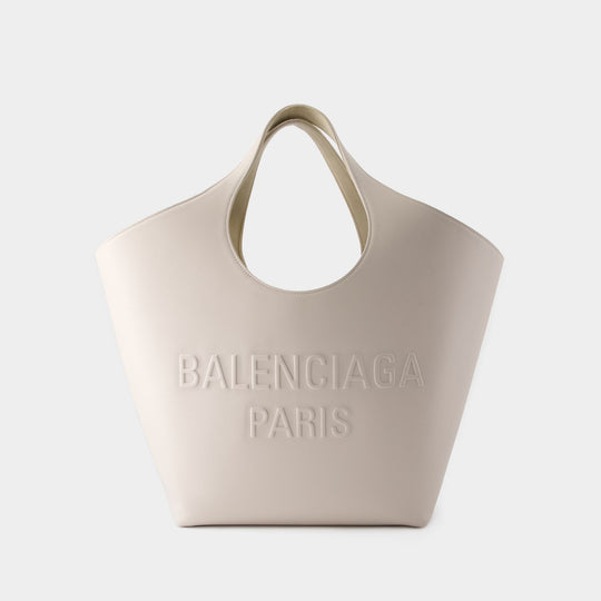 Balenciaga Mary Kate贝母色皮质托特包