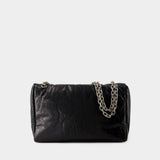 Monaco Hobo Bag M - Balenciaga - Leather - Black