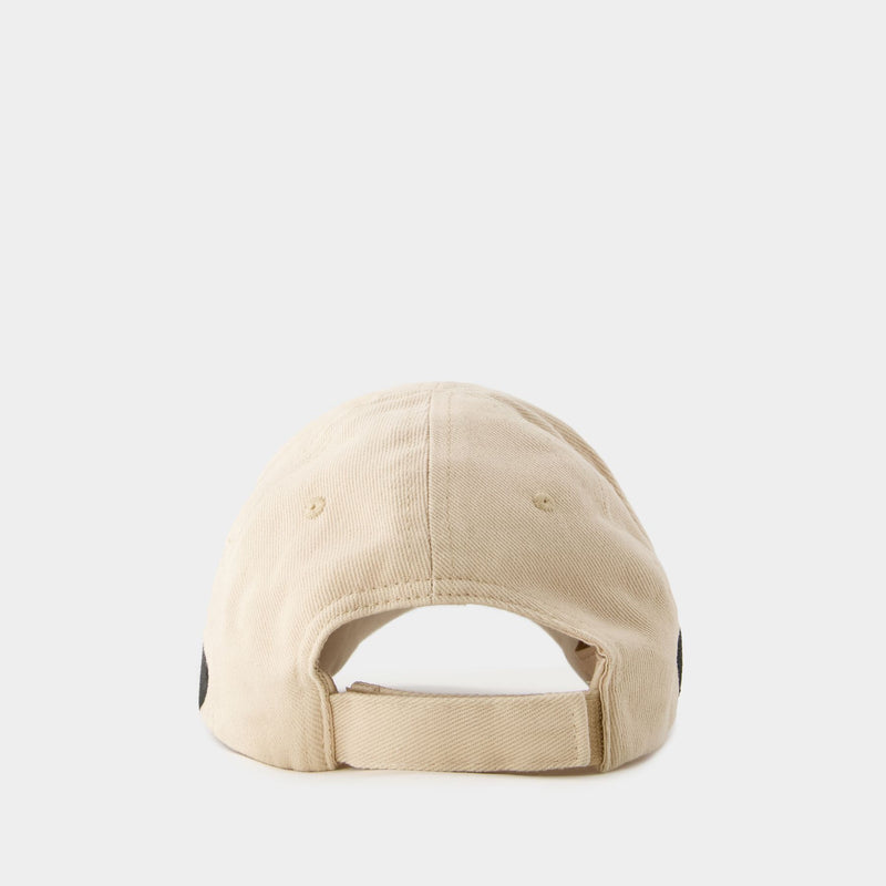 3b Cap - Balenciaga - Cotton - Beige