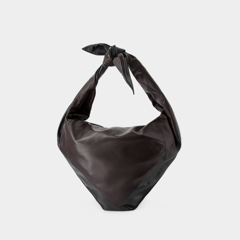 Bandana Bag - Lemaire - Leather - Chocolate