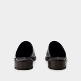 Square Mules - Lemaire - Leather - Black