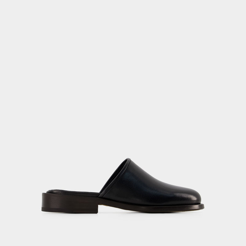 Square Mules - Lemaire - Leather - Black