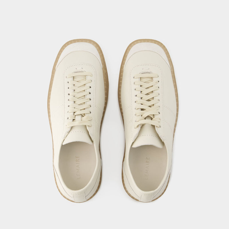 勒梅尔 Lemaire Sneakers Linoleum Basic 皮质平底运动鞋