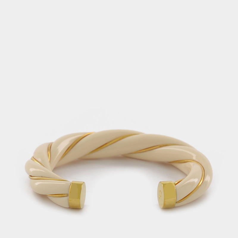 Diana Twisted Bracelet in Ivoiry Metal