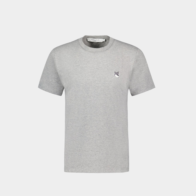 Grey Fox Head Patch T-shirt - Maison Kitsune - Cotton - Grey