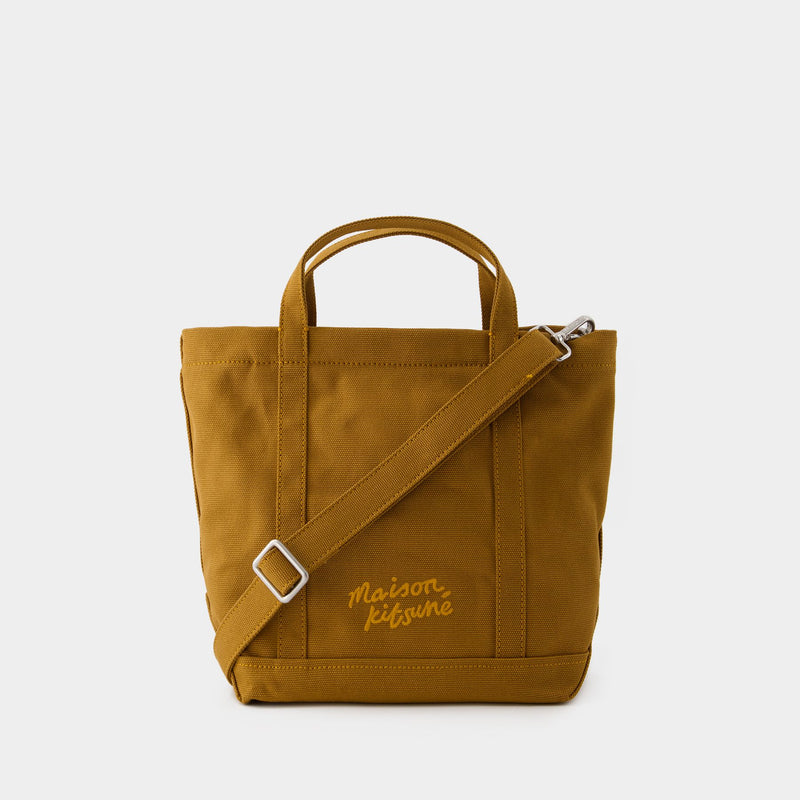 Fox Head Mini Tote Bag - Maison Kitsune - Canvas - Brown