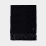 Fox Head Scarf - Maison Kitsune - Wool - Black