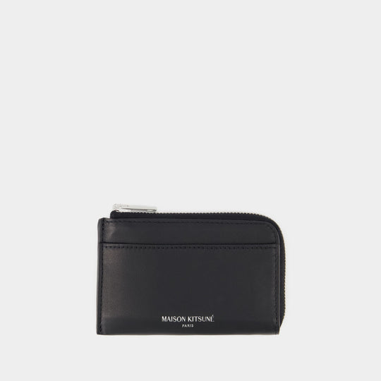 Maison Kitsune Zipped Card Holder 皮质卡包